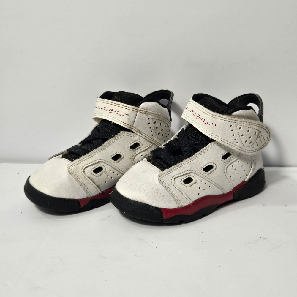 Nike Air Jordan 6 Retro Toddler White Varsity Red Black 428820-100 Size 6C